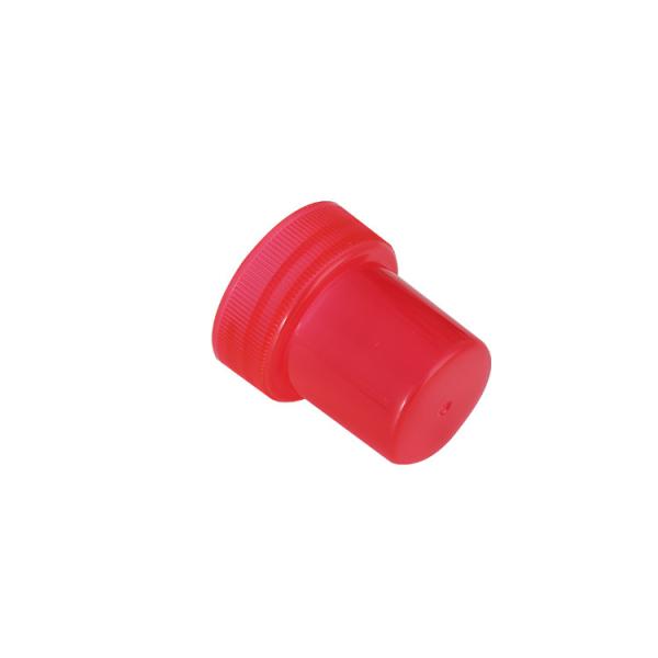 Tampões de parafuso plásticos vermelhos com nervuras Logo Non Spill feito sob encomenda 28/415