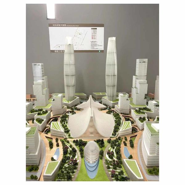 Residential Urban Model Architecture 1:100 Scale Model With Parks Roads Water Features
