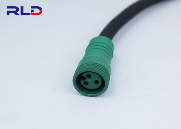 Conector fêmea masculino do fio do cabo de 3 conectores impermeáveis do diodo emissor de luz da tomada do Pin