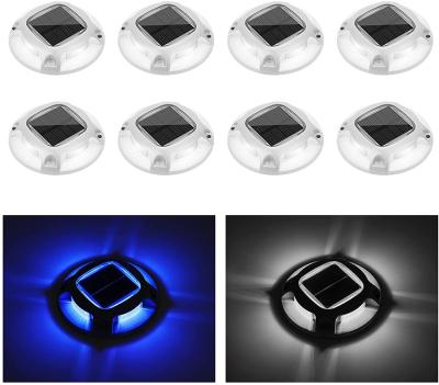Outdoor Led Solar Driveway Dock Lights Warning Step Lamps For Sidewalk Garden Pathway Yard