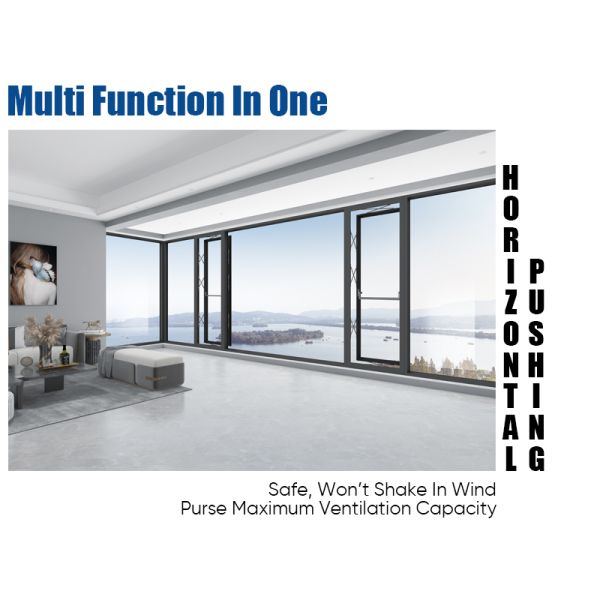 Multi Function Thermal Insulation Soundproof Housing Aluminium Tilt and Turn Casement Window