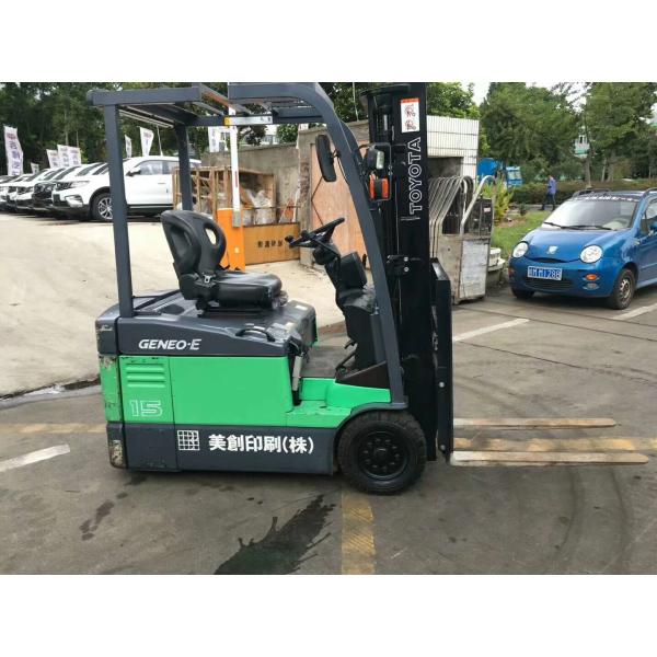 Japón Original de 1,5 toneladas de carretilla elevadora usada TOYOTA 15 Tres ruedas de carretilla elevadora altura de elevación 3000mm