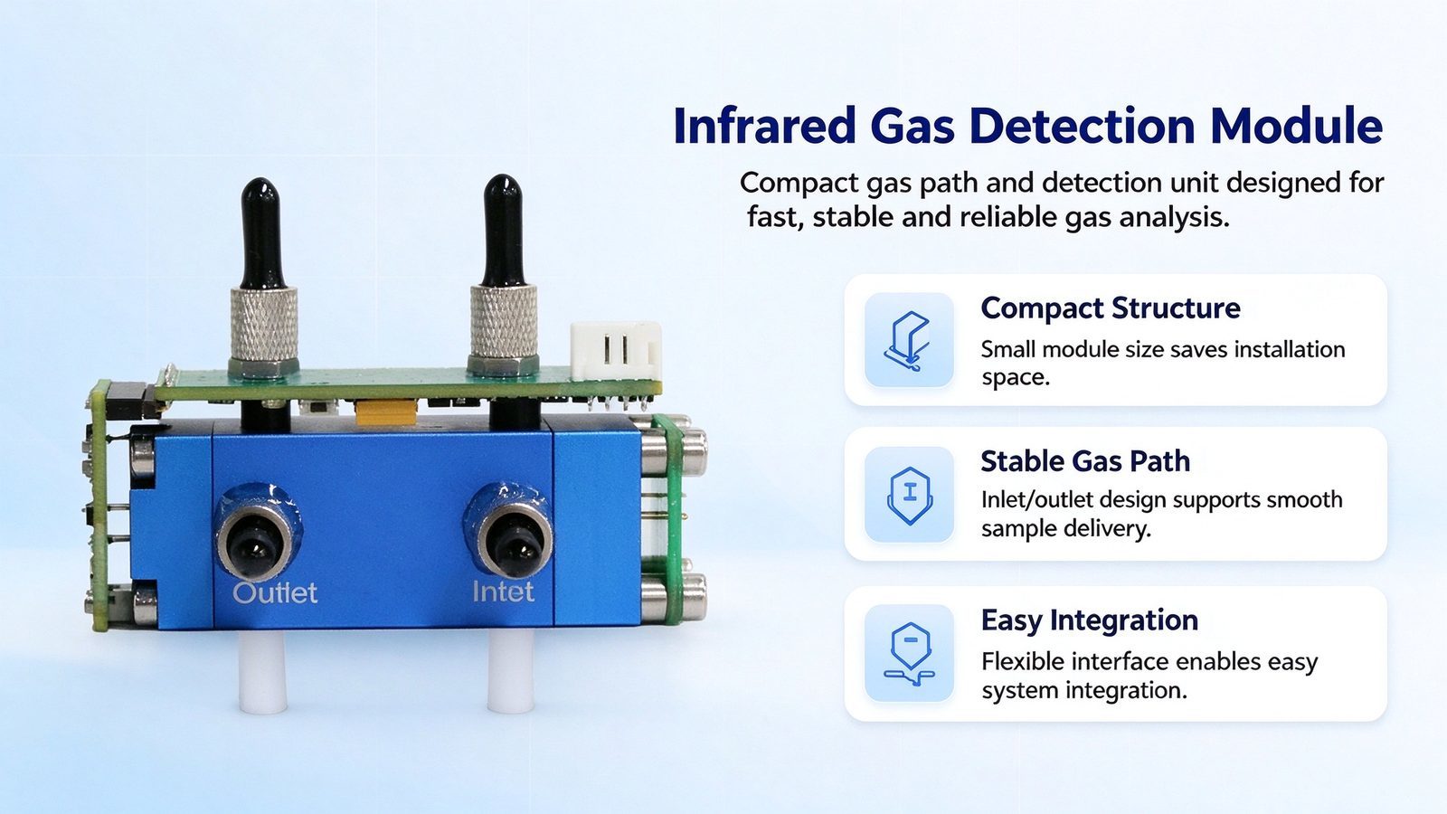 NDIR Multi Gas Detector Module For CO CO2 CH4 C3H8 SF6