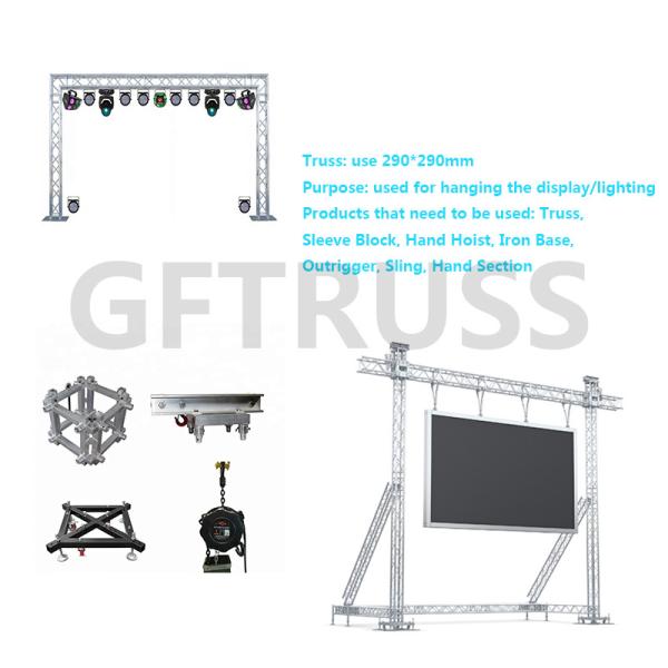 Circle 50*3mm Tube Goal Post Lighting Truss For Big Concert