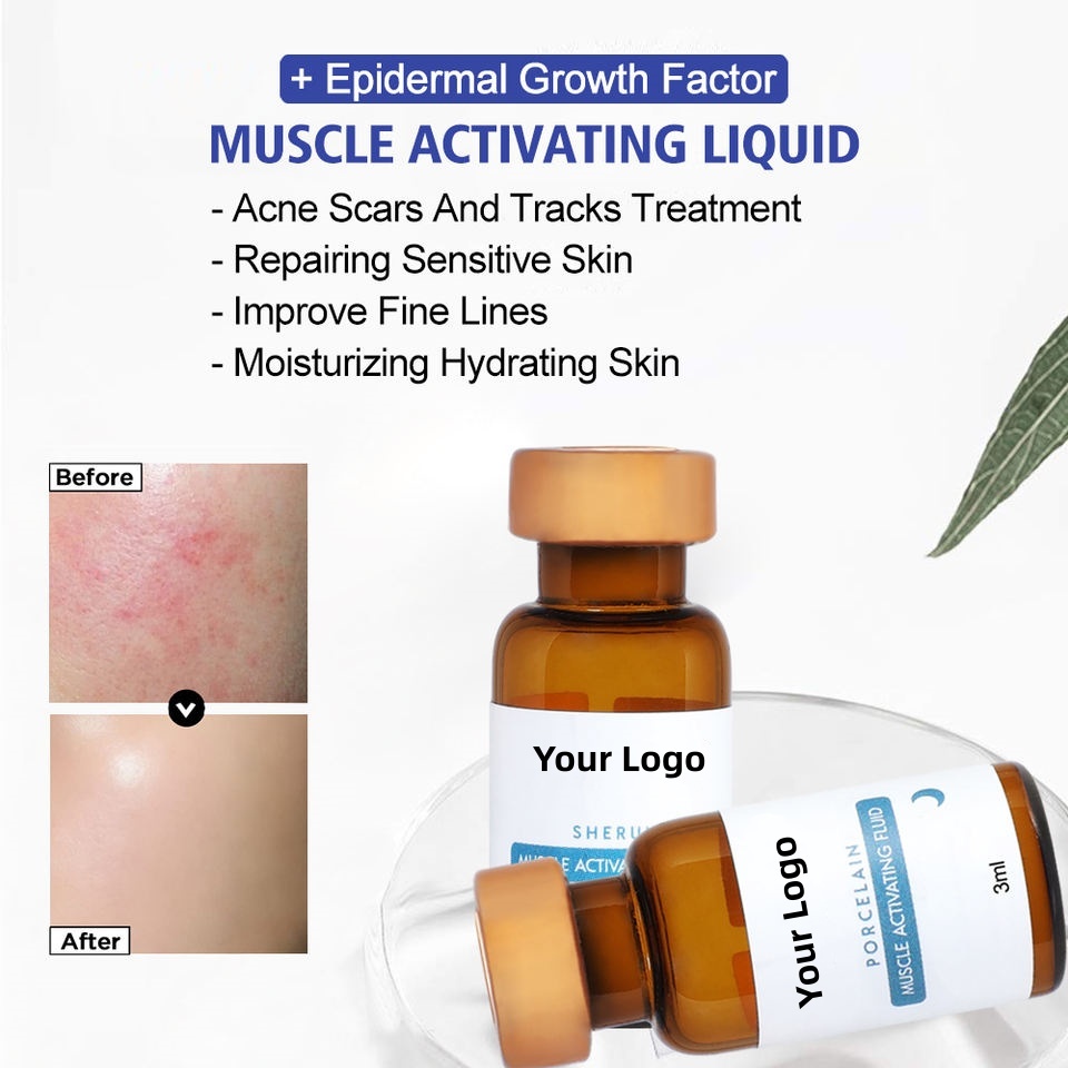 OEM ODM customized brand skin care epidermal growth factor freeze-dried facial essence firming moisturizing cream anti-aging and anti wrinkle facial essence set