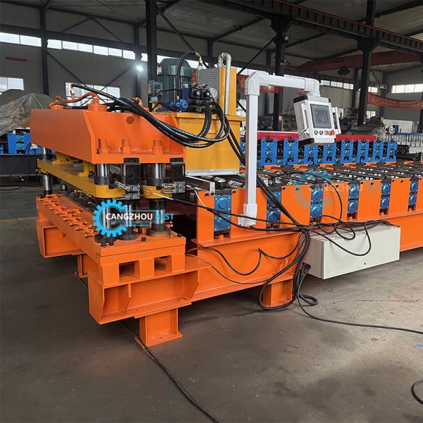 Hydraulic Cutting 5.5kw Power Color Steel Profile Russia Tile Roll Forming Machine