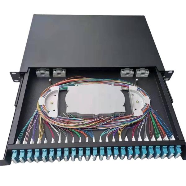 24 Port LC Fiber Optic Patch Panel Designed for Wall Mounting in Outdoor Settings