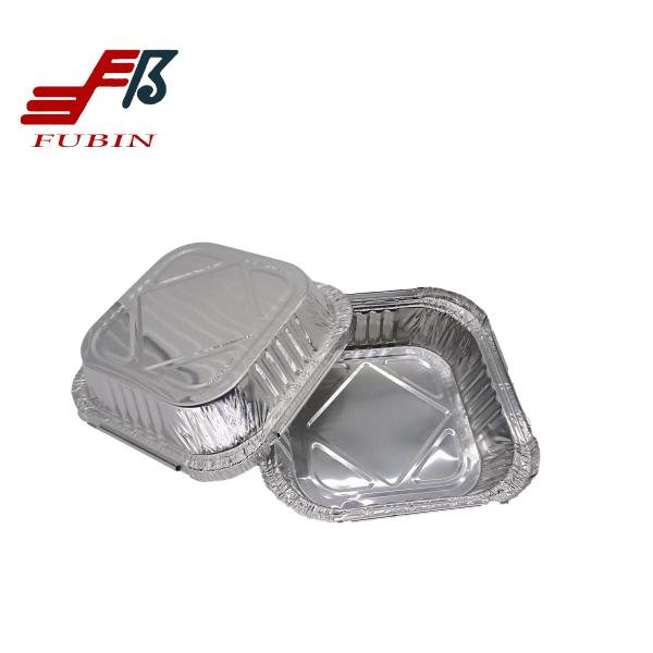6 Inch Square Foil Trays Home Aluminum Carry Out Containers