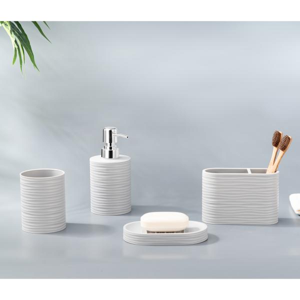 plastic Bathroom Accessories Set Foam Dispenser Soap Dispenser Toothbrush Holder Soap Dish