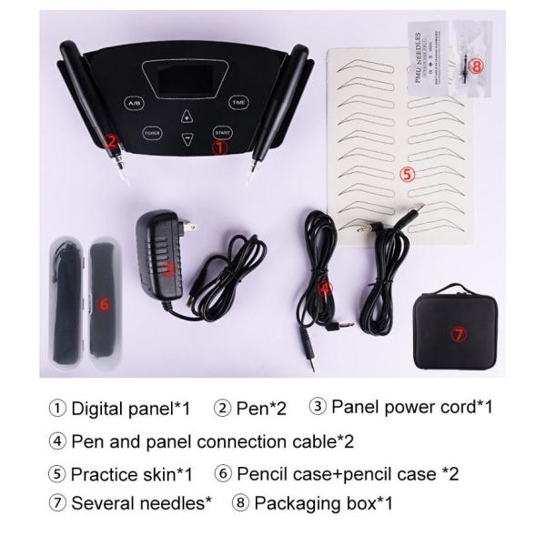 жемчуг черноты макияжа 8W 50Hz постоянный совсем в одном наборе татуировки машины татуировки профессиональном