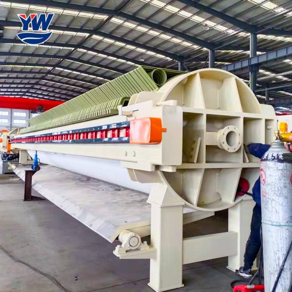 Automatic Plate Pulling High Pressure Round Plate Filter Press For Clay Sludge, Ceramic Sludge Dewatering