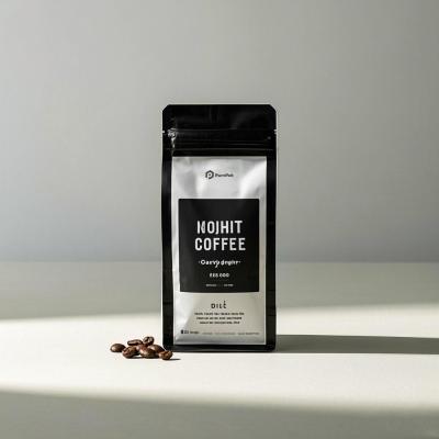 Biodegradable 100g 250g 500g 1kg Cafe Resealable Stand up Zipper Flat Bottom Zipper Coffee Bag
