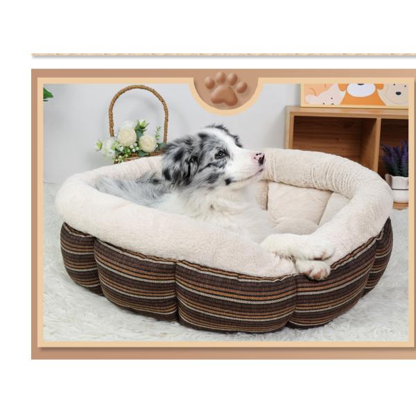 Pet Sofa Sustainable Linen Type Cloth Sleeping Nest for Warm and Cozy Winter Nights