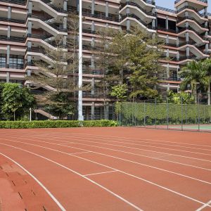 Piste sportive de système de manteau de jet de voie de tartan mélangé en caoutchouc d'Iaaf