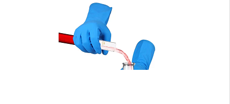 33CM Industrial Nitrile Gloves Solvent Resistant 15 Mil Blue Household Task Use