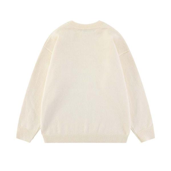 Pullover Closure Men s Sweaters made of Cashmere with Ribbed Hem Style Autumn/Winter Letter Graffiti Knitted Sweater