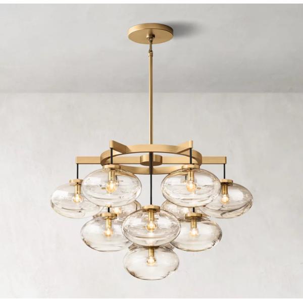 ROSH Современный стеклянный люстра Cabrette Круглый люстра OEM ODM