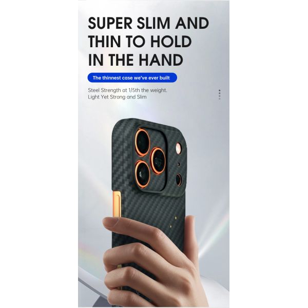 Customized Pattern Aramid Carbon Fiber Mobile Phone Cover for iPhone 17 Pro Max