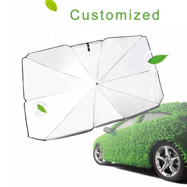 Steel Frame Customized Logo Car Windshield Sunshade Umbrella UV Protect Foldable