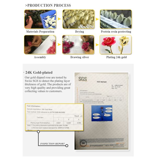 Hot Sale Gold Dipped Real Rose Flower 24k Gold Rose Flower for Graduation and Mother's Day Gifts