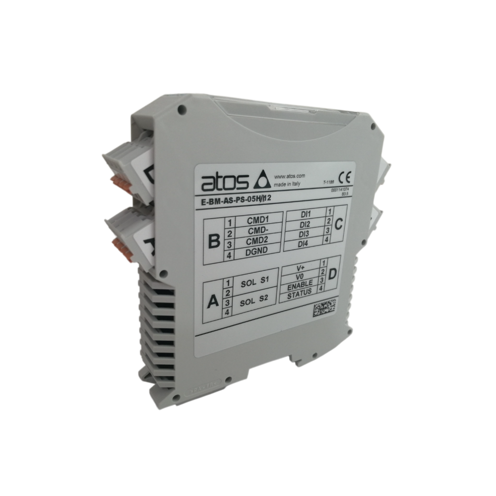 ATOS E-BM-AS-PS-05H Digital Electronic Driver | E-BM-AS Series Hydraulic Proportional Valve Controller