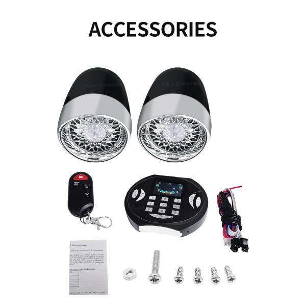 Anti Theft Alarm Motorbike Music Player , 2 X15W Motorcycle Radio Kit