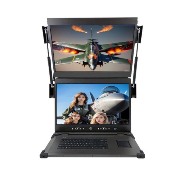 Dual Screen Industrial Laptop Computer Multifunction Rugged Embedded PC Systems