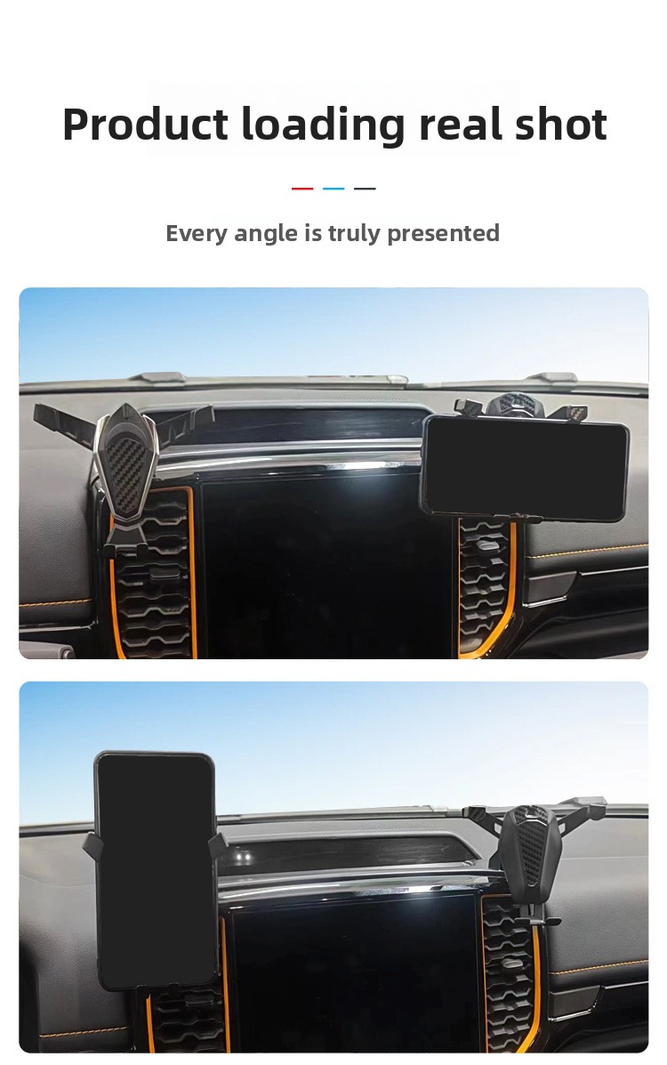 For 2024 for Ford Ranger Car Special Base Navigation Bracket ABS Snap-On Single Base