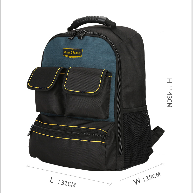 Multifunctional Water Resistant Laptop Electrician Backpack Tool Bag for Tools Storage
