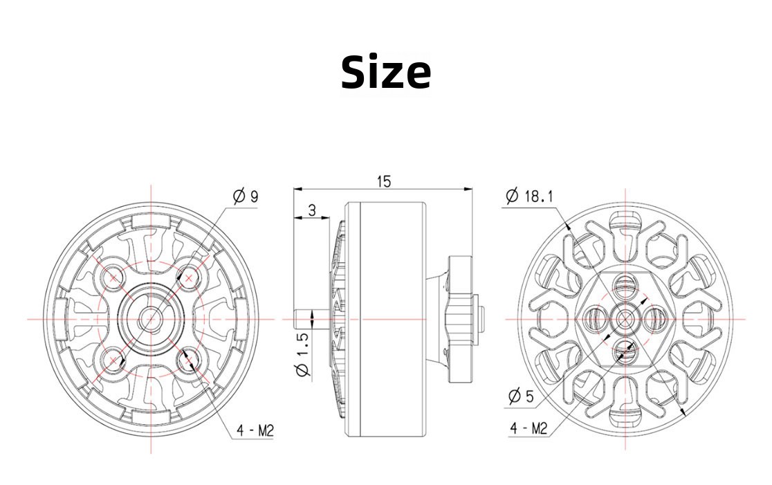 Speedybee V2 FPV Racing Drone Parts 2.5inch Bee25 Ride-Through Machine 1404-4600Kv Brushless Motor Silicone Adapter Upgrade