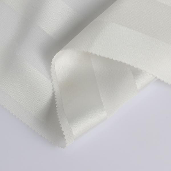 Recycled chiffon satin striped fabric is elegant and soft for pajamas/long skirts