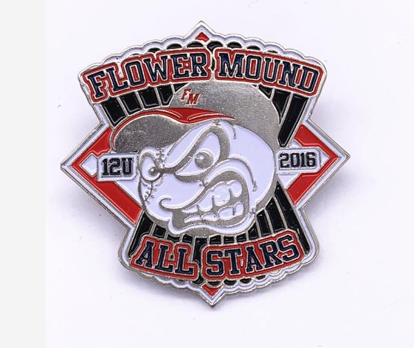 Metal Plating Soft Enamel Badges , Butterfly Clutch Custom Sports Pins