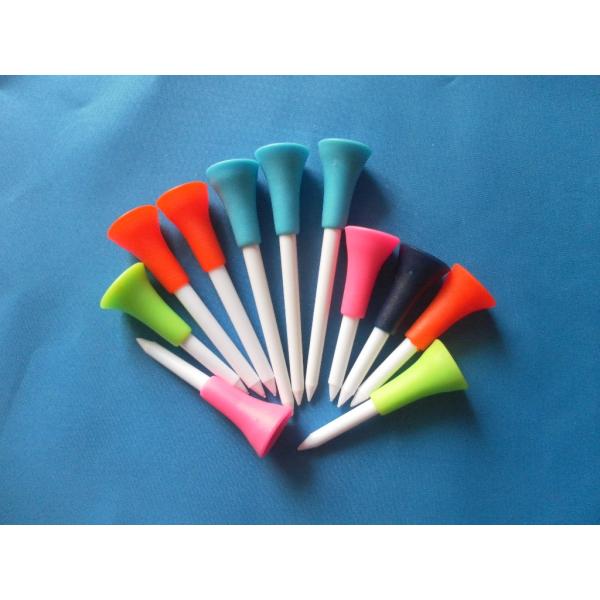rubber golf tee , golf tees , golf tee (rubber head + plastic shaft)