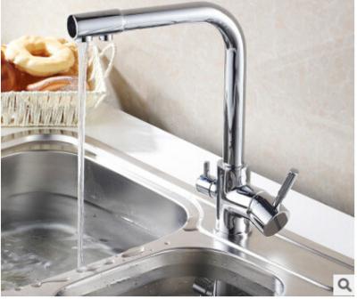 3 In 1 Brass Gooseneck Kitchen Faucet Connect Pure Water Hot Cold Water In Kitchen