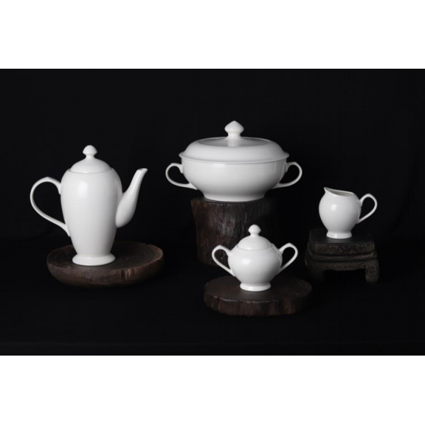 new bone china - tea set /tea pot/sugar pot/creamer/tureen white glaze for daily used ceramics