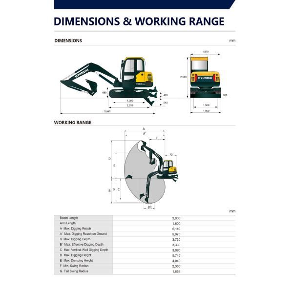 Korea Hyundai Excavator HX60Pro Jindongyu Machine YANMAR 4TNV94L Engine