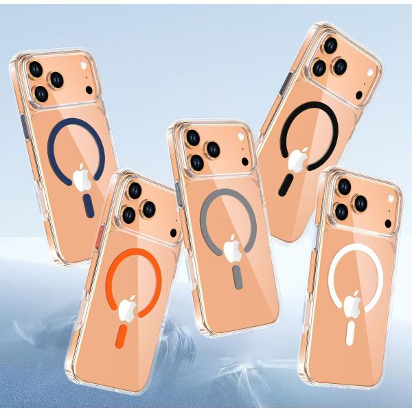 Transparent MagSafe-Compatible Shockproof Phone Case for Wireless Charging and Daily Protection