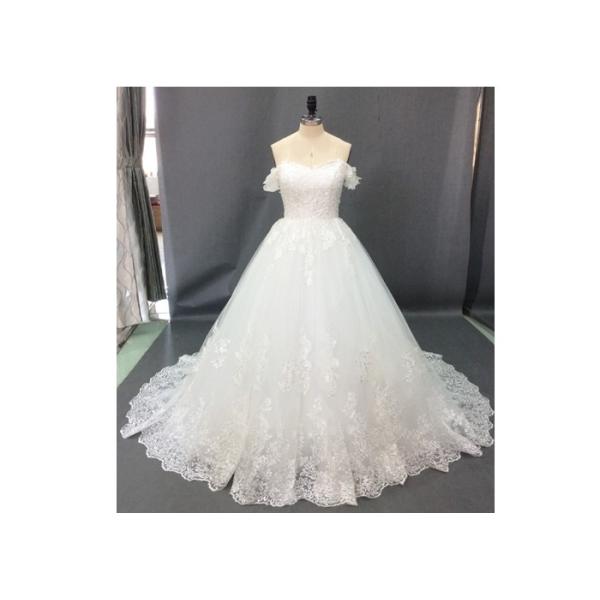 Sexy Sweetheart Ball Gown Wedding Dress Long Tail Ropes Back Style