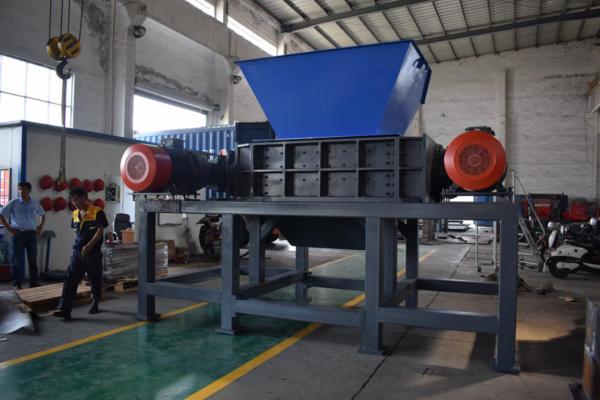 Door Shredder Municipal Solid Waste Bulky Furniture Two Shaft Shredder With CE