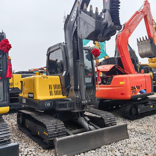 Volvo EC60 Crawler Excavators Used 6 Ton 0.23m3 Bucket 37KW Used 6 Ton Excavator For Sale