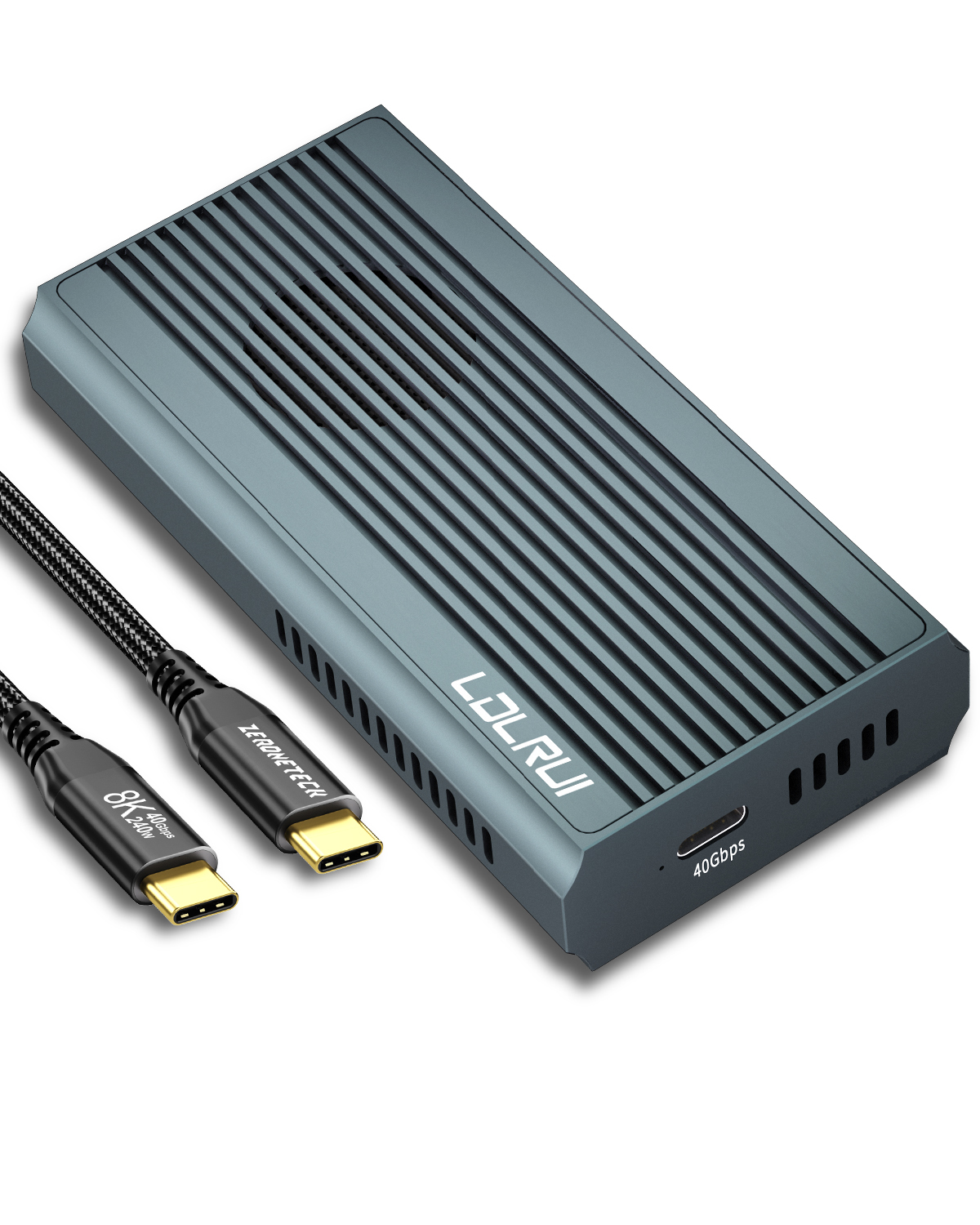 All Aluminum M.2 SSD Enclosure Dual Protocol 40Gbps NVMe Enclosure Compatible