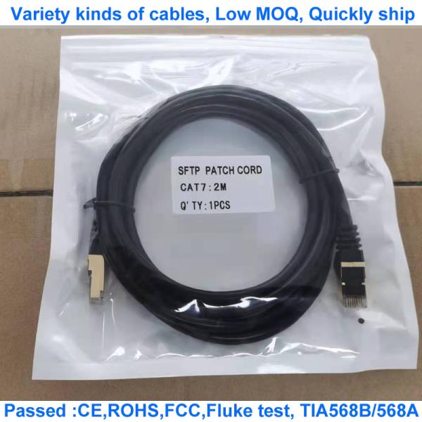 Медная куртка PVC OD кабеля 26awg проводника Cat7 SFTP 6.0mm RJ45