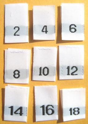 Merrow Border Clothing Woven Label Letter Shape PMS Color Shrink Proof