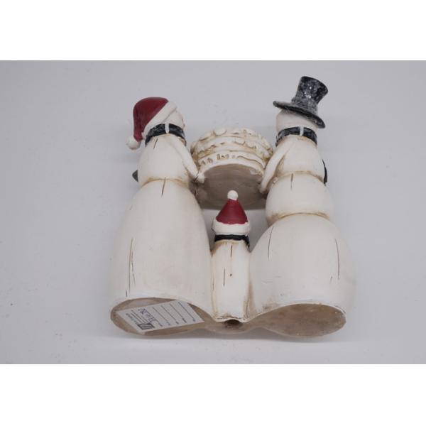 Winter Season Polyresin Crafts Christmas Figurines Decorations Candle Holder