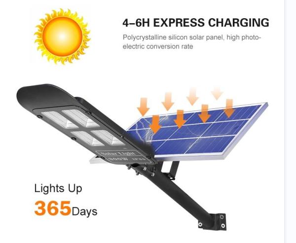 396PCS LED 2000LM Solar Panel Street Lamp 6V 40W Polycrystalline 300w