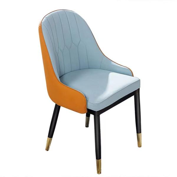 Custom Leather Solo Sofa Chair Four Feet Hotel Restaurant