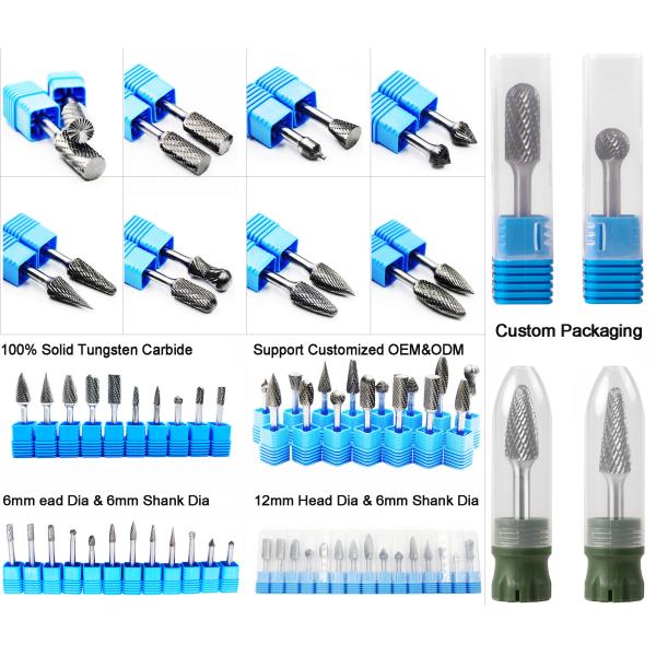 Conjunto de taladros de carburo de tungsteno de doble corte de 6 mm