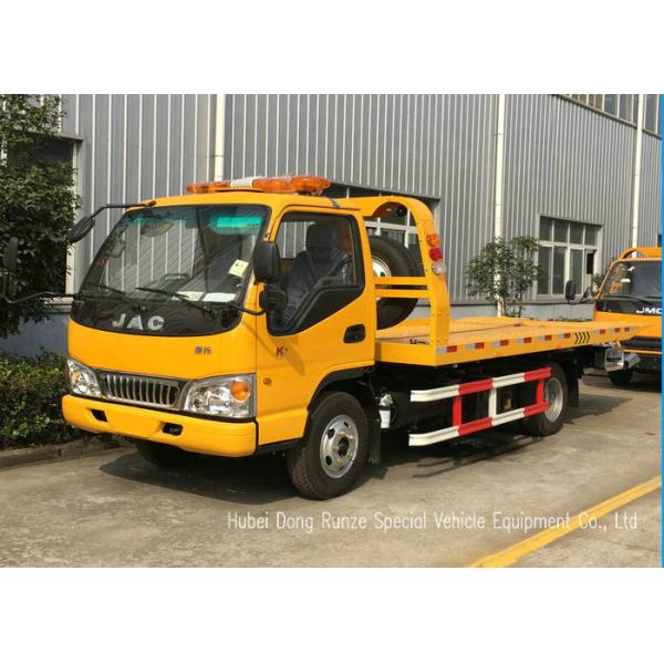 JAC Tilt Deck Flat Bed Recovery Truck , Rollback Light Duty Wrecker