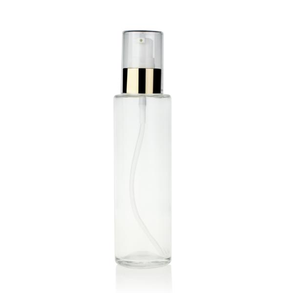 Прозрачные стеклянные бутылки лосьона 120ml с округлой формой сертификата УПРАВЛЕНИЯ ПО САНИТАРНОМУ НАДЗОРУ ЗА КАЧЕСТВОМ ПИЩЕВЫХ ПРОДУКТОВ И МЕДИКАМЕНТОВ насоса