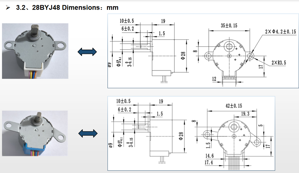28BYJ48 5V DC Mini Stepper Motor For DIY